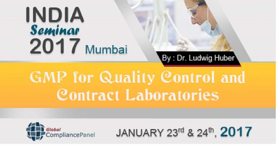 GMP requirements for quality control and contract laboratories 2017 at